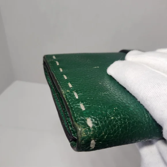 Bcbgmaxazria Large Green Leather Wallet - Picture 9 of 16